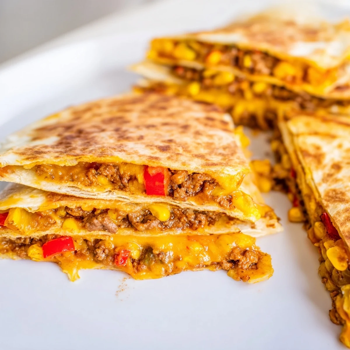 Enjoy a large, family-sized portion of flavorful Sheet Pan Quesadillas, a super easy dinner.