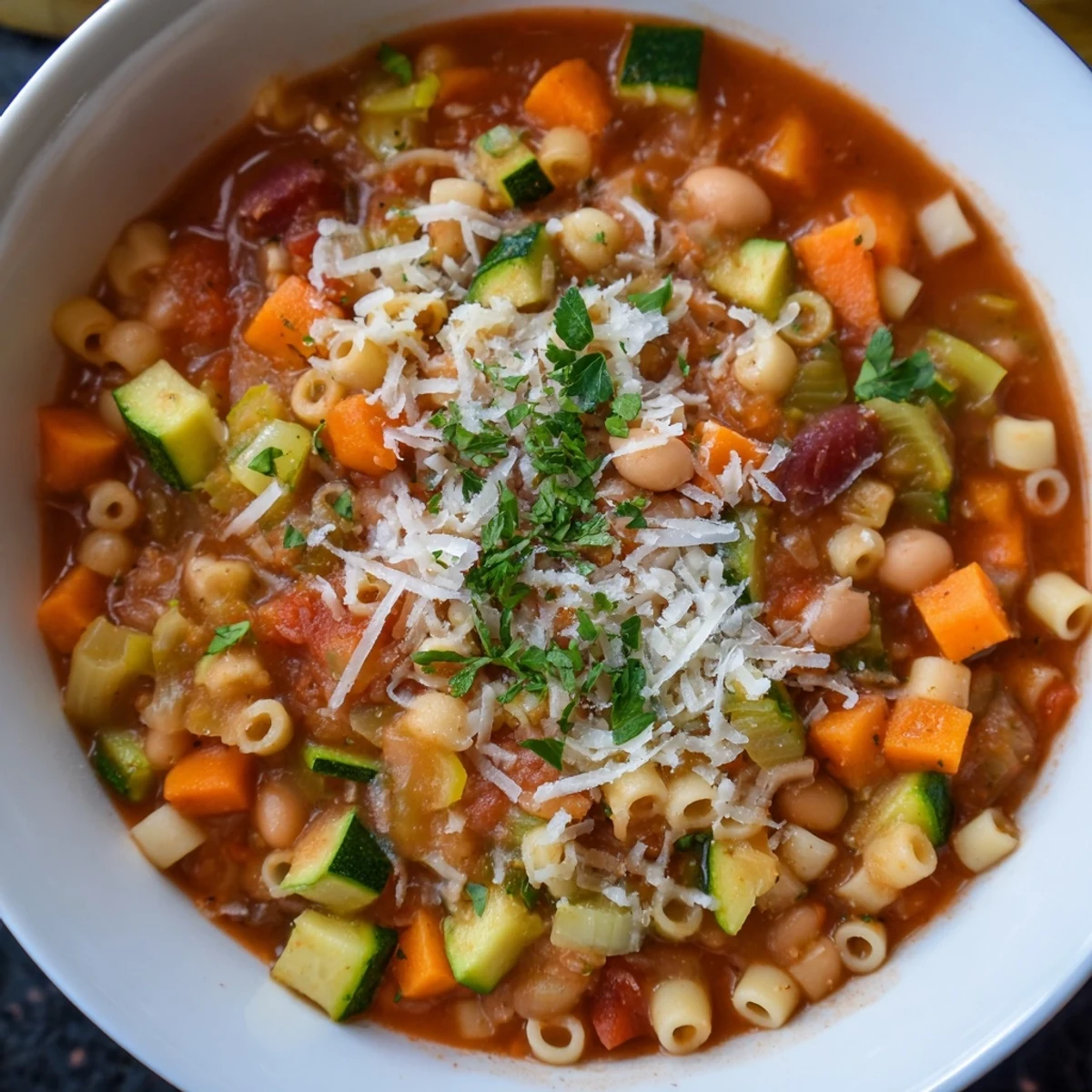 Enjoy rich, Italian flavors of this comforting Simple One-Pot Minestrone Soup, perfect for chilly evenings.