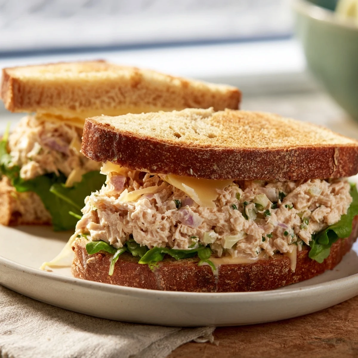 Enjoy this simple and satisfying Classic Tuna Melt Sandwich, a quick lunch with melted, cheesy goodness.