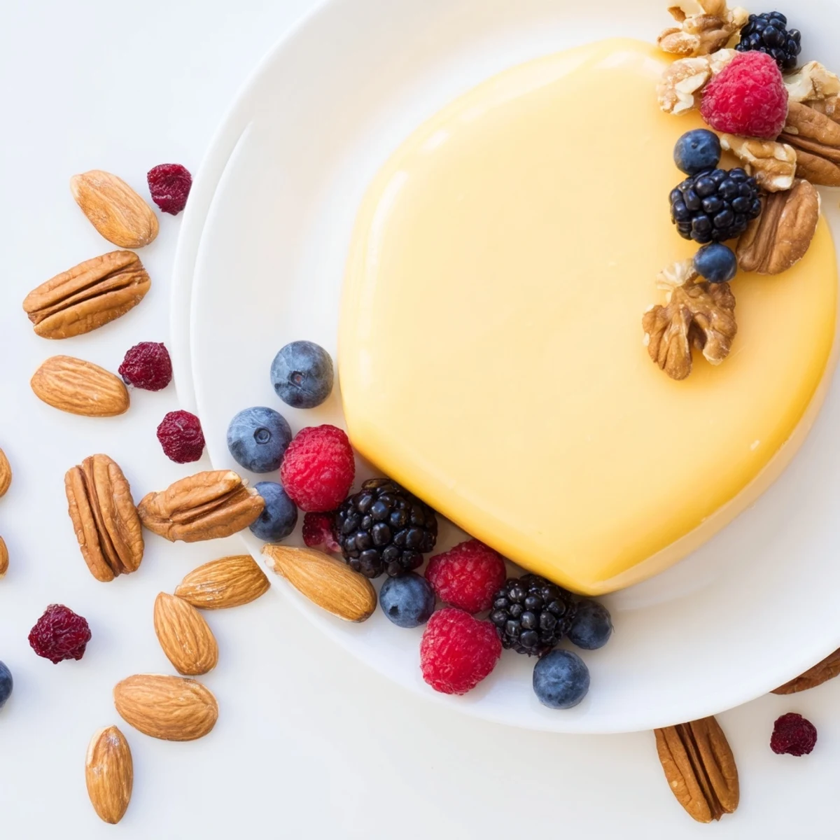 Festive Shooting Star Cheese Board: A star-shaped cheddar with mixed nuts and vibrant berries.