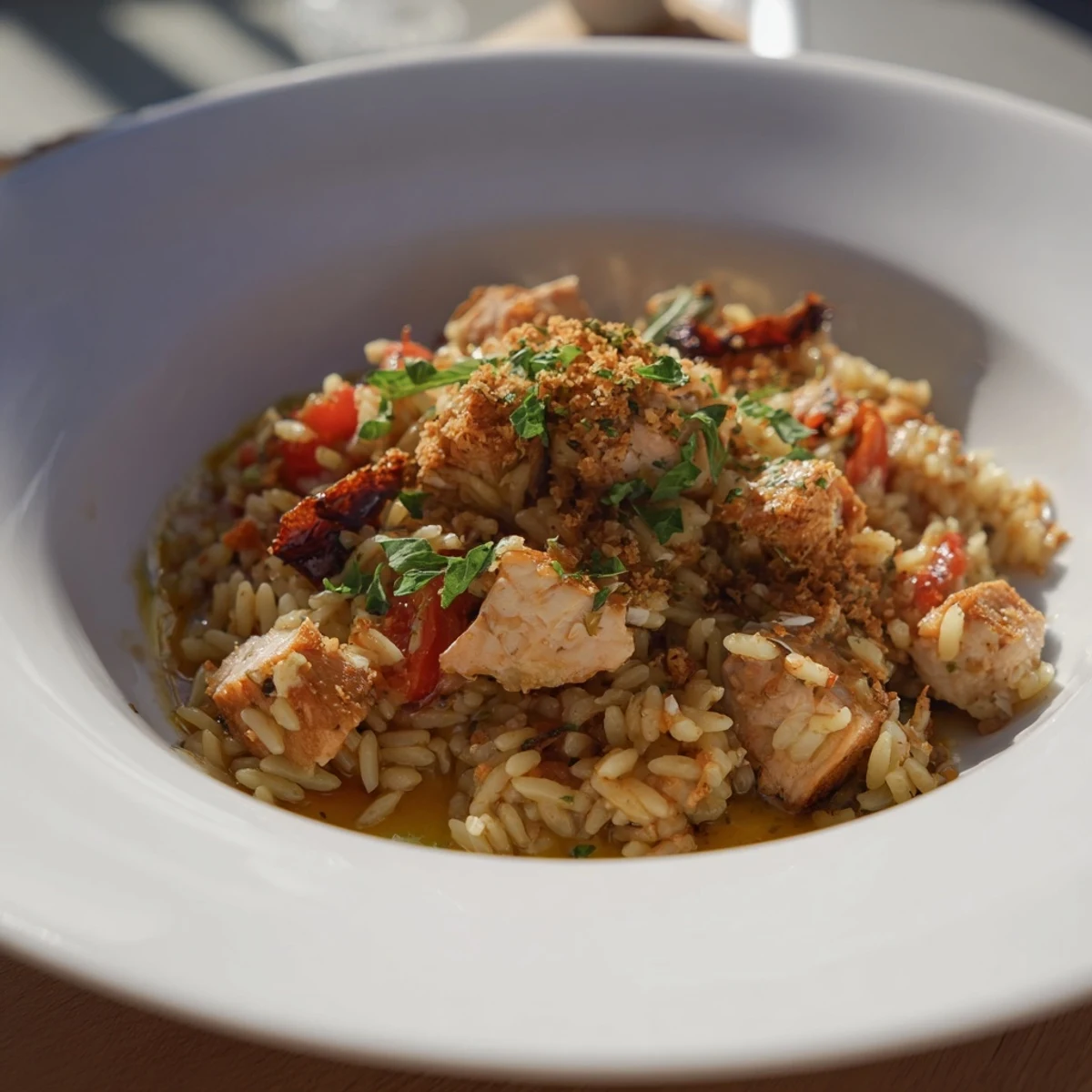 Creamy orzo and chicken blend, baked to perfection in these savory, irresistible Marry Me Sushi Bake Cups.