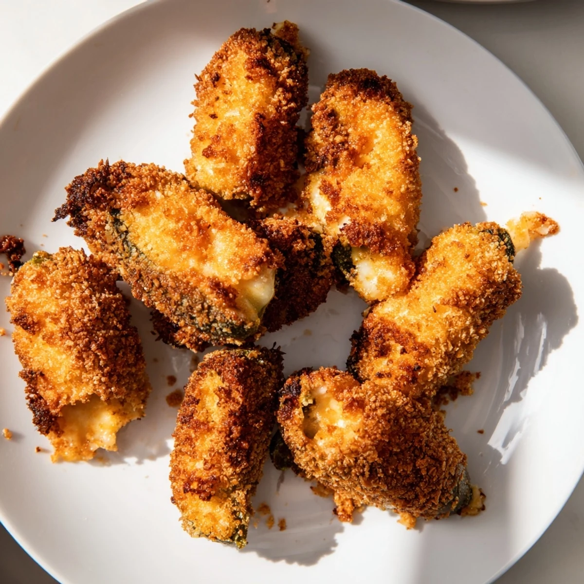 Close-up of freshly fried Crispy Chickle Bites, boasting a perfect golden brown, ready to eat.