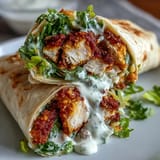 Delectable Crispy Chicken Caesar Wraps, a satisfying lunch wrapped in a tender tortilla.