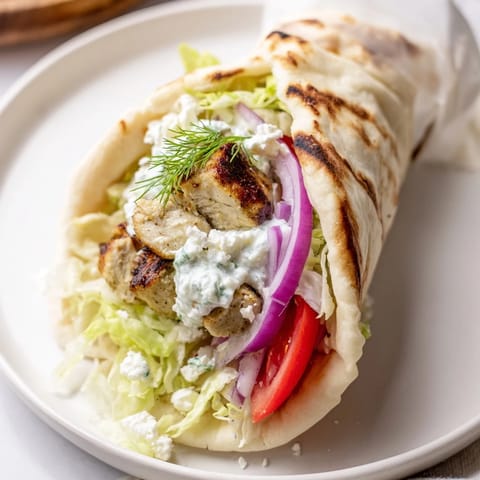 Greek Chicken Souvlaki Wraps
