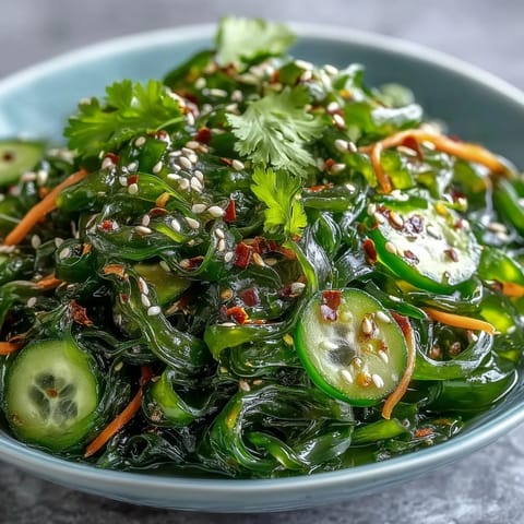 Vibrant, healthy Seaweed Salad, a perfect light and flavorful appetizer.