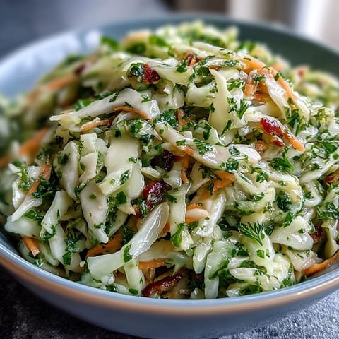 Crisp sauerkraut slaw with shredded carrots and red bell peppers tossed in a tangy apple cider vinaigrette.