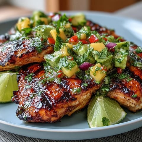 Grilled Chicken Mango Avocado