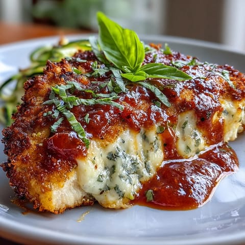 Lightened-Up Chicken Parmesan Zucchini