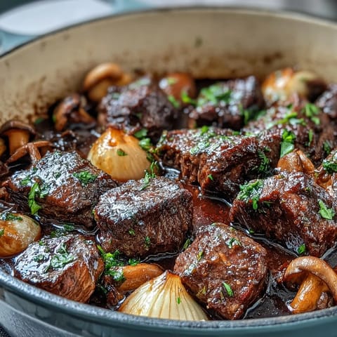 Wild Mushroom Beef Bourguignon