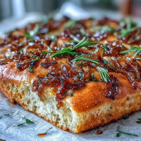 Sourdough Onion Focaccia Bread