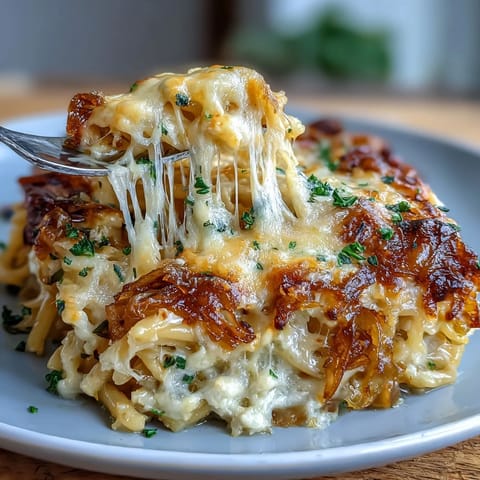 French Onion Pasta Bake