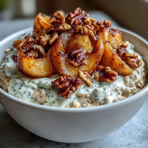 Overnight Oats Cinnamon Apples