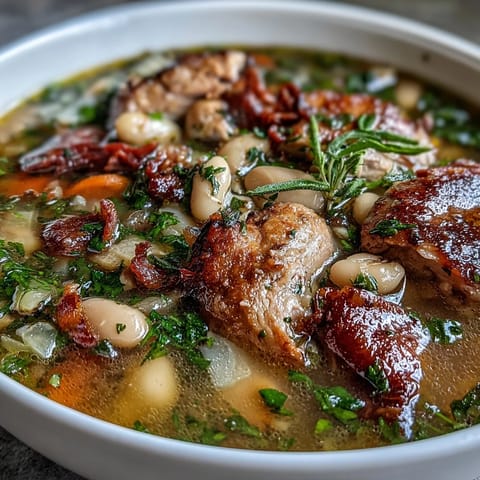 Smoked Turkey White Bean Soup