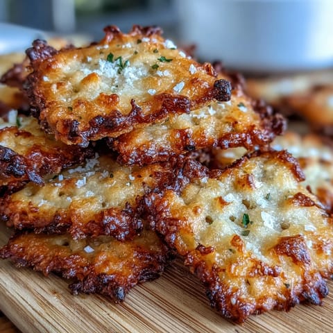 Homemade Garlic Parmesan Sourdough Cheez-Its with sharp cheddar and tangy sourdough, golden and crispy.  