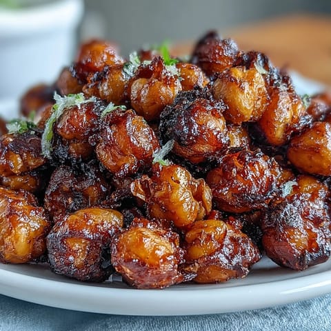 Spicy chili lime roasted chickpeas with vibrant zest and a kick of cayenne, ideal for party appetizers.  