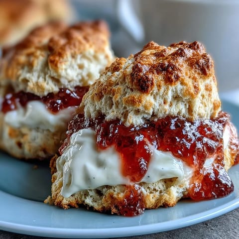 Clotted Cream Jam Scones