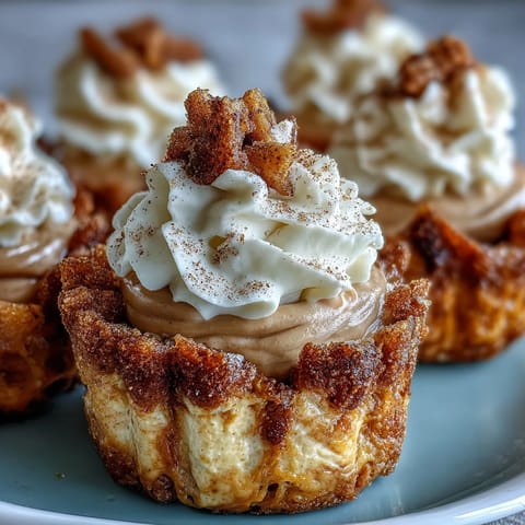 Creamy Pumpkin Churro Cheesecake Cups with spiced cinnamon-sugar coating and crunchy edges.