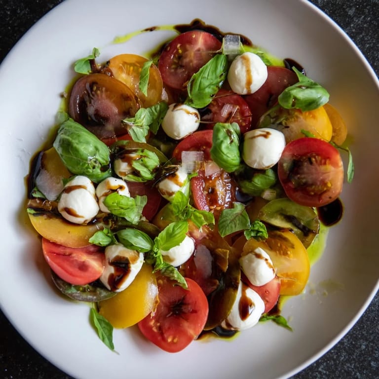 Vibrant Fresh Caprese Salad Skewers, a delicious appetizer with juicy tomatoes and creamy cheese.