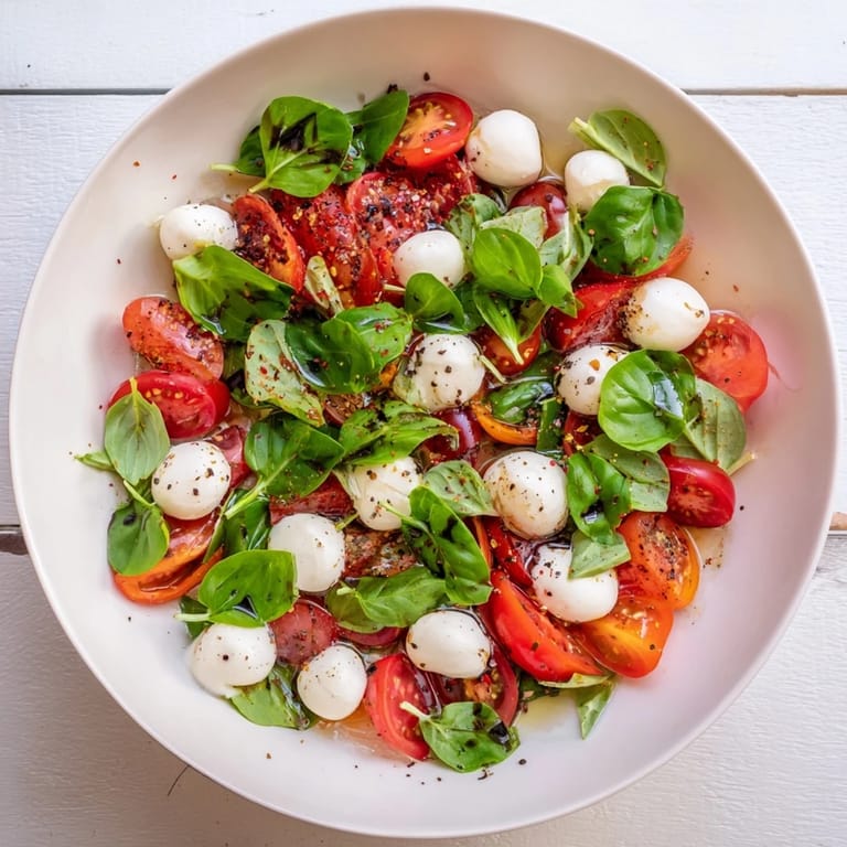 Easy Fresh Caprese Salad Skewers, a refreshing Italian treat drizzled with balsamic glaze and olive oil.