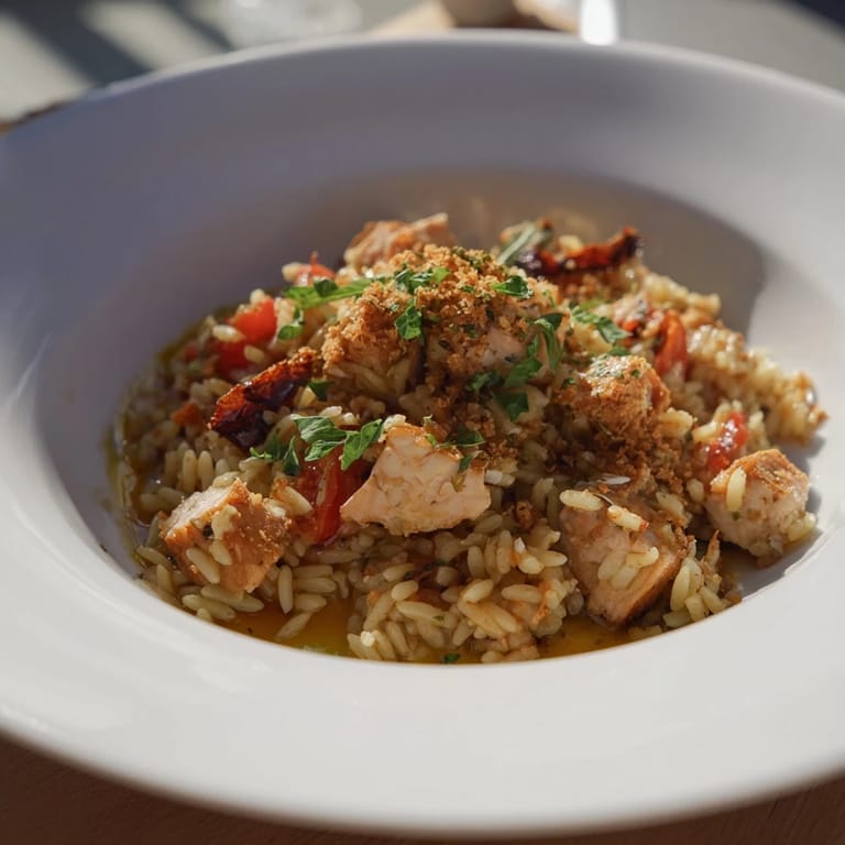 Creamy orzo and chicken blend, baked to perfection in these savory, irresistible Marry Me Sushi Bake Cups.