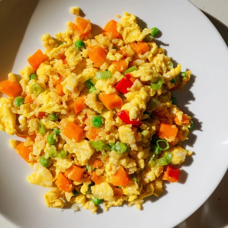 Quick and easy Egg Fried Rice: savory taste with a comforting, home-cooked, flavorful meal.