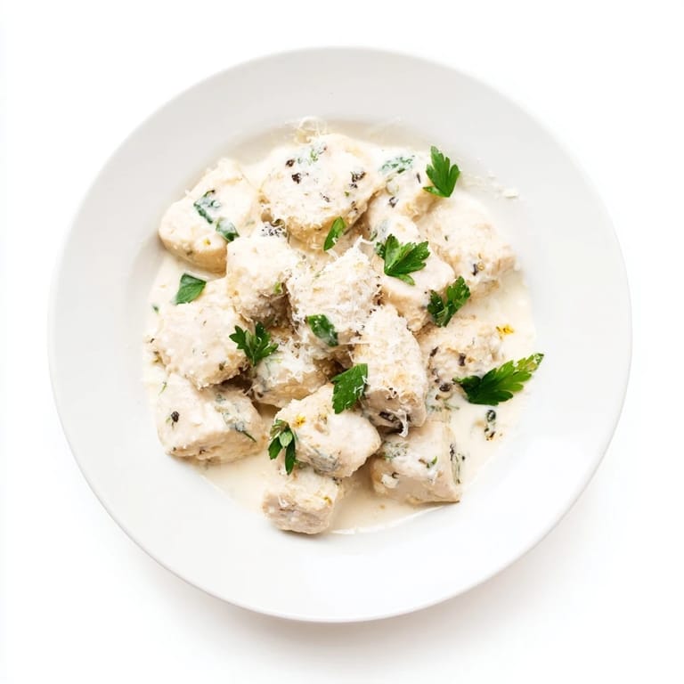 Ready in 30 minutes, these Creamy Garlic Chicken Bites pair perfectly with mashed potatoes or crusty bread.