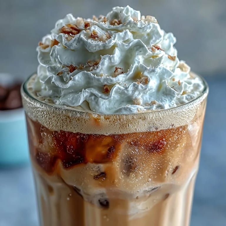 Creamy iced vanilla bean frappuccino blended with almond milk and topped with luscious dairy-free coconut whipped cream.