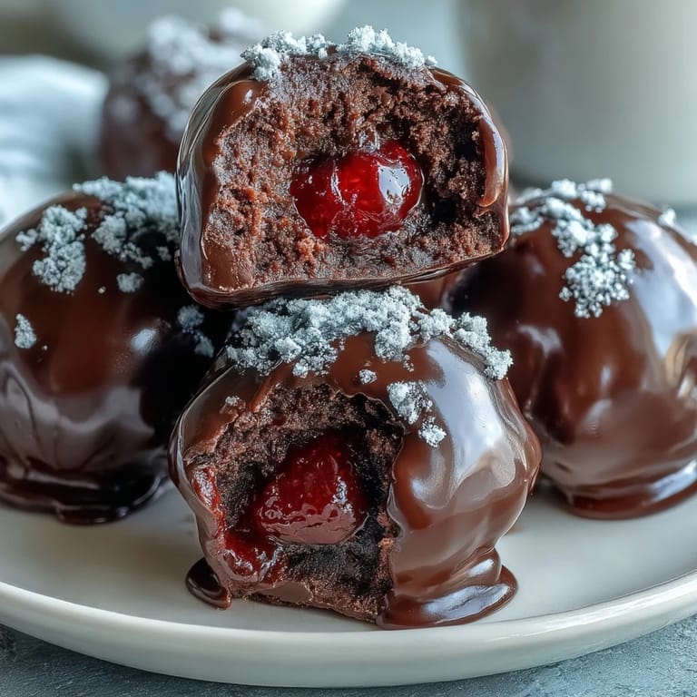 Decadent chocolate truffles inspired by Dubai's elegance, rolled in crushed freeze-dried strawberries and coated in dark chocolate, finished with shimmering edible gold flakes.