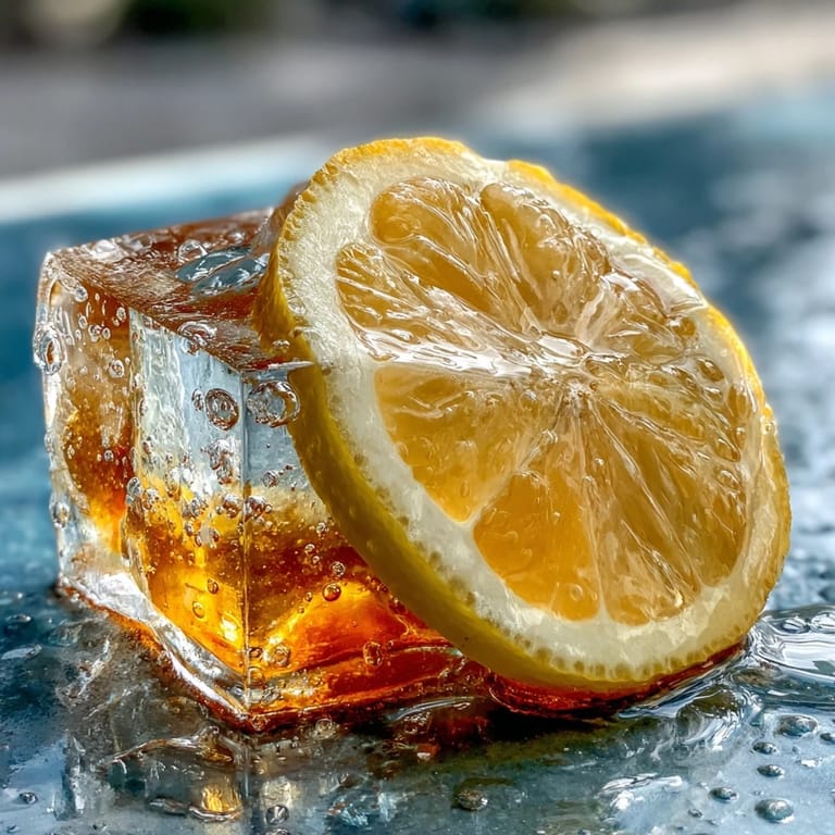 Refreshing Limoncello sorbet topped with bubbly sparkling water and lemon zest for a citrusy dessert drink.