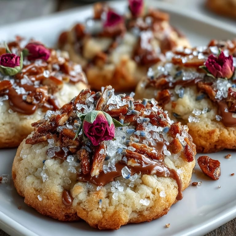 Buttery shortbread cookies decorated with edible blossoms, baked to golden perfection and ready to delight on Mothers Day.