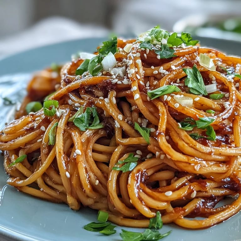 Gochujang Butter Pasta dish, glossy, spicy, begging to be devoured.