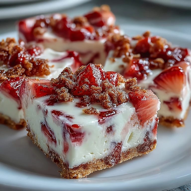 Vibrant Strawberry Shortcake Frozen Yogurt Bark broken into pieces, perfect for a light dessert.
