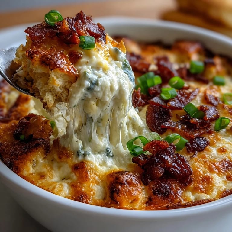 A warm bowl of Jalapeño Popper Corn Dip loaded with corn, jalapeños, and bacon.