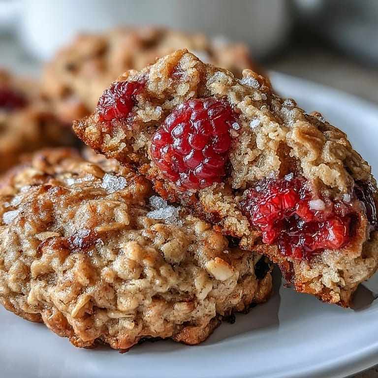 Delicious Raspberry Oat Breakfast Cookies ready for a healthy morning treat.