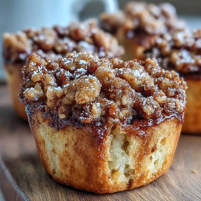 Soft, custardy Pumpkin French Toast Muffins ready for maple syrup.