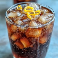 Cold Brew Coffee Tonic with Orange Zest, sparkling refreshment garnished with bright citrus.