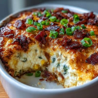 Creamy Jalapeño Popper Corn Dip with melted cheese and crispy bacon, ready to serve.